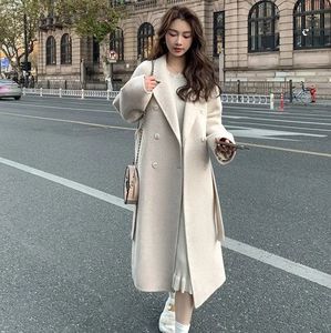 <span class=keywords><strong>Manteau</strong></span> d'automne et d'hiver pour femmes, nouveau style coréen, double boutonnage, long et ample, décontracté - Product Image 1