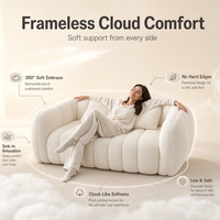 Komprimiertes Schaumstoff-Sofa-Set Minimalistisches Design Stoff Umweltfreundlich Komfortabel Modulares Hotel Wohnzimmermöbel Schnell