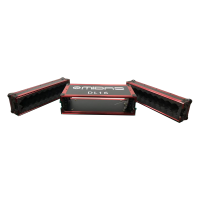 Boîtier de scène 3U en aluminium rouge et contreplaqué noir de haute qualité OEM/ODM pour Midas DL16 avec étanchéité IP67 et 4 pieds en caoutchouc, conception flexible