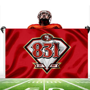 סיטונאי מפעל מועדון ספורט באנרים צוות קל משקל נייד מותאם אישית חיצוני 3x5 Ft דגלי פוליאסטר למשחקי ספורט - Product Image 3