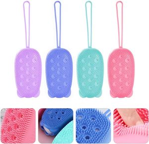 New Ideas Bear Body Brushes Bath <b>Sponge</b> Dry Exfoliating Silicone Scrubber for <b>Shower</b> - Product Image 1