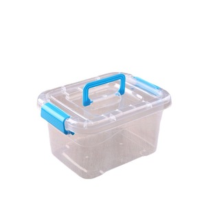 Boîte de rangement en plastique avec couvercle, conteneur alimentaire rectangulaire, emballage général, couleur bleue - Product Image 3