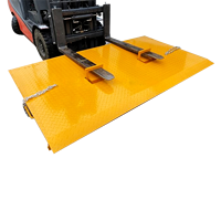 Rampe pliable en acier robuste 6500 kg pour chariot élévateur, attache pour quai de chargement d'entrepôt