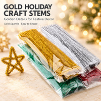 Tiges artisanales dorées pour les fêtes, pour les arts DIY et les décorations faites à la main, tiges artisanales métalliques flexibles pour les acheteurs en gros