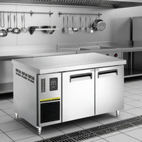 Table de travail réfrigérée professionnelle en acier inoxydable à température unique avec tiroir congélateur à refroidissement par air