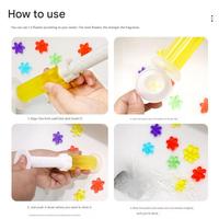 Gel nettoyant WC désodorisant parfumé aux fleurs, nettoyant naturel pour cuvettes de toilettes en seringue