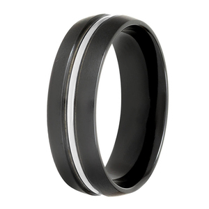 Bague en métal minimaliste personnalisée OEM, ajustement confortable, bicolore, avec zirconium, cadeau <span class=keywords><strong>d</strong></span>'anniversaire - Product Image 2
