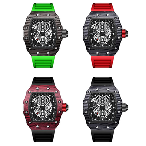 Orologio da uomo Binbond 8577 B8577 alla moda con quadrante tonneau, cinturino in silicone, movimento al quarzo, impermeabile, luminoso, con datario e luce notturna. - Product Image 6