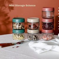Pot en verre de cuisine à large ouverture de 10 oz avec couvercle à vis, hermétique, sans BPA, passe au lave-vaisselle, préservation durable de la fraîcheur, préparation des repas