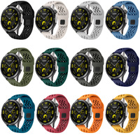 Bracelet universel en silicone respirant pour Watch6/5/4, 18/20/22mm, boucle à bouton-pression