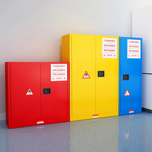 Gabinete a Prueba de Explosiones Xinlongfei de 45 Galones, Amarillo, para Almacenamiento de Productos Químicos Inflamables, con Doble Cerradura, para Uso en Laboratorio - Product Image 2