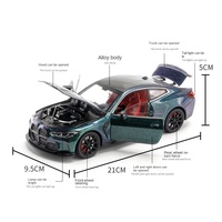 Baoma M4 1:24 échelle alliage voiture modèle Simulation jouets pour enfants en gros ornements en plastique avec une génération de cheveux
