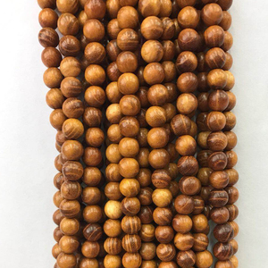 Giá bán buôn 8mm Vòng gỗ đàn hương gỗ hồng mộc mun thuja gỗ sọc gỗ Bead <span class=keywords><strong>Strand</strong></span> Loose Bead cho kinh Mân Côi Vòng đeo tay làm - Product Image 6