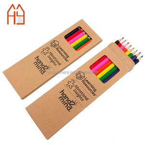 El Mejor Regalo Promocional <span class=keywords><strong>para</strong></span> Niños, Juego de 8 Lápices de Colores en Caja de Papel Kraft con Impresión Personalizada - Product Image 3