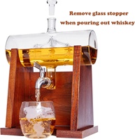 Carafe à whisky en verre avec 2 verres à whisky Globe