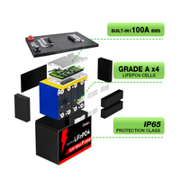 Batterie solaire au lithium 24V 12V 100Ah 200Ah 300Ah 400Ah à décharge profonde, batterie au lithium-fer LifePo4, stock UE Pologne Roumanie