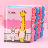Carnet de notes personnalisé pour filles, mignon, avec serrure, pour l'école, les voyages, journal spirale
