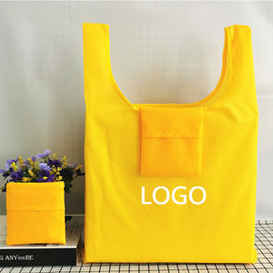 ถุงผ้าโพลีเอสเตอร์พับได้ถุงช้อปปิ้งพร้อมถุงใส่สำหรับร้านขายของชำขนาดใหญ่เป็นมิตรกับสิ่งแวดล้อมใช้ซ้ำได้ - Product Image 5
