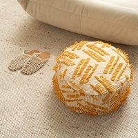 Housse de pouf bohème tissée à la main avec un charme spirituel, pour canapé, chambre, décoration intérieure, ottoman, lavable en machine, coussin de siège multifonction