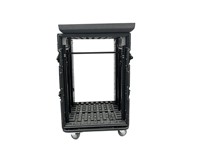 Boîtier de montage en rack 8U 12U 14U 16U avec roues, flight case détachable ignifuge et antichoc pour équipement audio, vidéo et éclairage de scène
