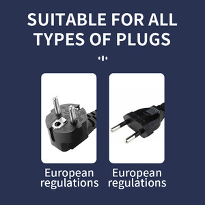 Multiprise standard européenne 4 prises 3 ports USB 2500W pour maison, bureau, hôtel - Product Image 5
