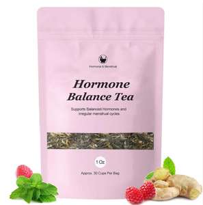 Thé de bien-être chinois de haute qualité thé d'équilibre hormonal naturel à base de plantes rouge framboise menthe gingembre ortie prix de gros - Product Image 2
