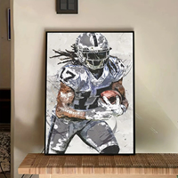 Joueur de football américain Star Sport Wall Art Peinture sur toile Rugby Minimaliste Posters and Prints Home Decor Paintings