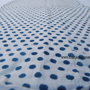 Tissu en coton imprimé à la main à pois de couleur naturelle, matériau de couture écologique, robes, sacs artisanaux teints naturellement, textile - Product Image 1