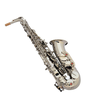 Saxofón <span class=keywords><strong>de</strong></span> Latón Niquelado para Niños y Adultos Principiantes, <span class=keywords><strong>Instrumento</strong></span> <span class=keywords><strong>de</strong></span> <span class=keywords><strong>Viento</strong></span> para Pruebas <span class=keywords><strong>de</strong></span> Tono Medio-<span class=keywords><strong>Bajo</strong></span> - Product Image 1
