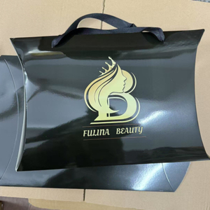 Bán Buôn Giá Rẻ Biểu Tượng Tùy Chỉnh Tóc Mở Rộng Gối Hộp Quà Tặng Giấy Tóc Giả Bao Bì Vận Chuyển Với Ribbon Xử Lý Sợi Dây Thừng Chuỗi - Product Image 3