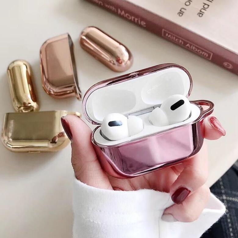 Блестящий чехол из ТПУ для наушников, наушников, гарнитуры с покрытием на 360 градусов, классный Роскошный чехол для держателя AirPod 3/4