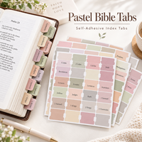 Autocollants d'index de la Bible personnalisés AP pour femmes, accessoires de planificateur chrétien, étiquettes d'index couleur bohème Morandi