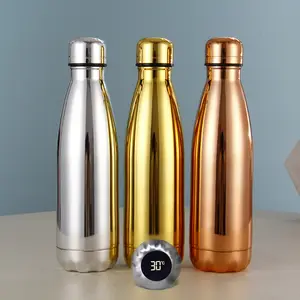 金银铜智能保温瓶LED触摸温度显示子弹可乐水瓶便携式户外运动烧瓶定制徽标