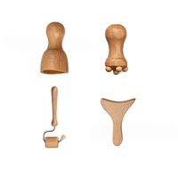 Ensemble d'outils de massage facial en bois, rouleau Gua Sha, kit de soins de beauté, relaxation corporelle, thérapie spa, ensemble cadeau