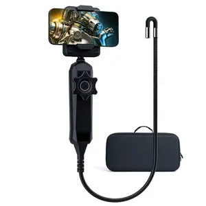 Endoscópio de vídeo articulado de 2 vias para Smartphone, equipamento de inspeção de carros, câmera recarregável com sonda de 6,2 mm