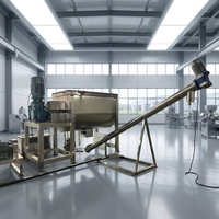Prix des mélangeurs horizontaux pour amidon alimentaire, mélangeur industriel à double ruban