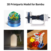 Kit de composants pour modèle de moteur à réaction Bambu Lab, pièces imprimées en 3D pour moteur d'avion Bambu Lab, kit de modèles de pièces d'imprimante 3D