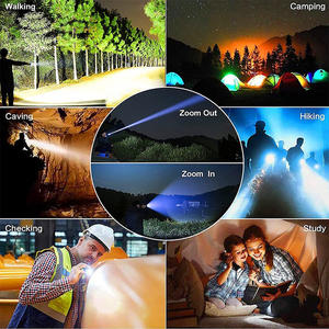 XHP70.2 10000LM зум стробоскопический дистанционный водонепроницаемый портативный <span class=keywords><strong>5</strong></span> режимов горный Тактический Электрический Тактический перезаряжаемый фонарик - Product Image 6