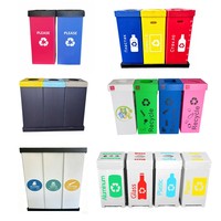 Poubelle de recyclage rose en Corflute 4mm 60L longue durée pour déchets généraux, disponible en gros, OEM, ODM