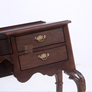 Bureau de secrétaire en bois massif de style américain <span class=keywords><strong>vintage</strong></span>, table de rangement pour la maison, tiroirs, personnalisable pour chambre à coucher, salle de bain, hôtel, appartement - Product Image 6