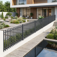 Panneau de clôture moderne pour villa, en acier galvanisé, facile à assembler, dimensions personnalisables, modélisation 3D