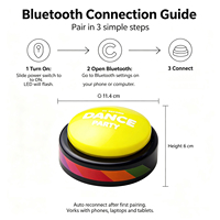 Klikter Presentasi Bluetooth Nirkabel HID Satu Tombol Pengganti Halaman PPT untuk Kuliah Kelas Rapat Kantor OEM ODM