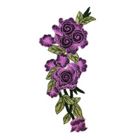 En Stock soluble dans l'eau collier fleur 3D multicouche couleur tridimensionnelle Rose broderie Style ethnique broderie décalcomanie