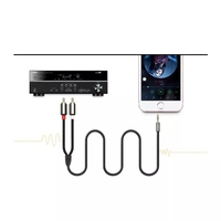 1M/2M/5M câble Audio 2RCA à 3.5 câble Audio de voiture RCA 3.5MM Jack mâle à mâle RCA câble AUX pour amplificateur téléphone casque haut-parleur