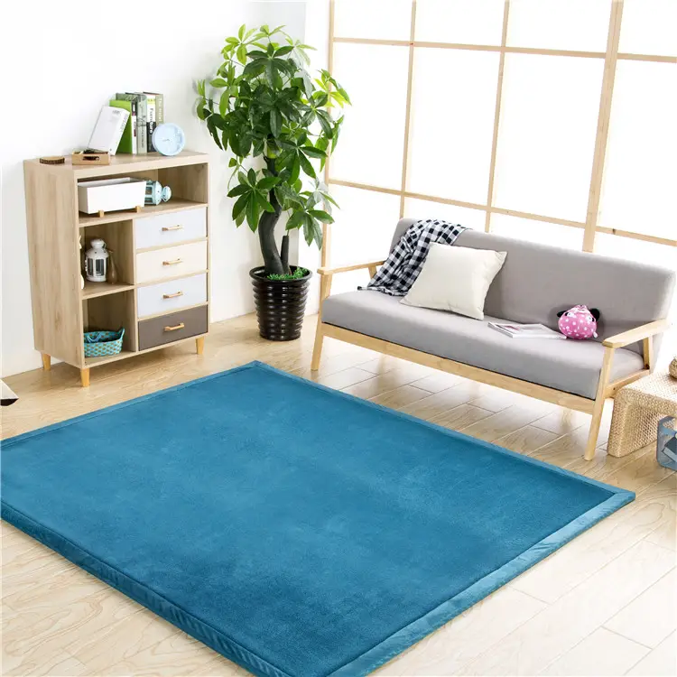 Tappetino giapponese Tatami tappeto da soggiorno con supporto antiscivolo in pile di corallo in Memory Foam, tappeto Relax per bambini, tappeto da gioco