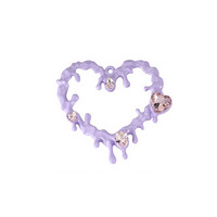 Pendentifs en métal en forme de cœur effet miroir avec surface réfléchissante pour chaussures d'été perforées et sangles de téléphone