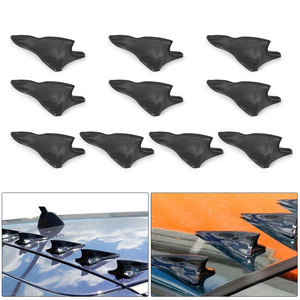 Kit de 10 Ailerons de Toit Universels en Forme de Aileron de Requin pour Voiture, <span class=keywords><strong>Spoiler</strong></span> de Toit, <span class=keywords><strong>Spoiler</strong></span> de Pare-chocs, Diffuseur de <span class=keywords><strong>Vortex</strong></span> en Forme de Aileron de Requin - Product Image 6