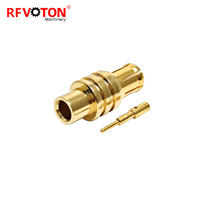 Connecteur coaxial RF MCX mâle à sertir pour câble RG402 JB2 50 ohms plaqué or, connecteur droit