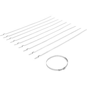 BGS Jeu de colliers de serrage pour bottes d'essieu Acier inoxydable 7 mm 50 - 120 mm 10 pcs. - Product Image 1