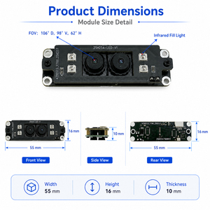 โมดูลจดจำใบหน้าและเส้นเลือดฝ่ามือแบบความละเอียดสูงผ่าน USB ปรับแต่งได้ตามความต้องการ OEM/ODM ผลิตภัณฑ์ควบคุมการเข้าออกด้วยไบโอเมตริกซ์ - Product Image 4